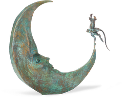 Bronzefigur Danse avec la Lune von Agnès Boulloche