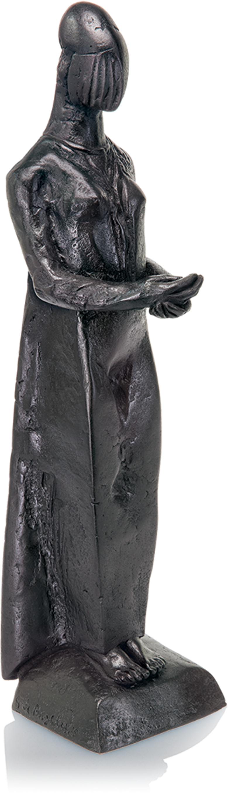 Bronzefigur Die Anbieterin von Giovanni de Angelis