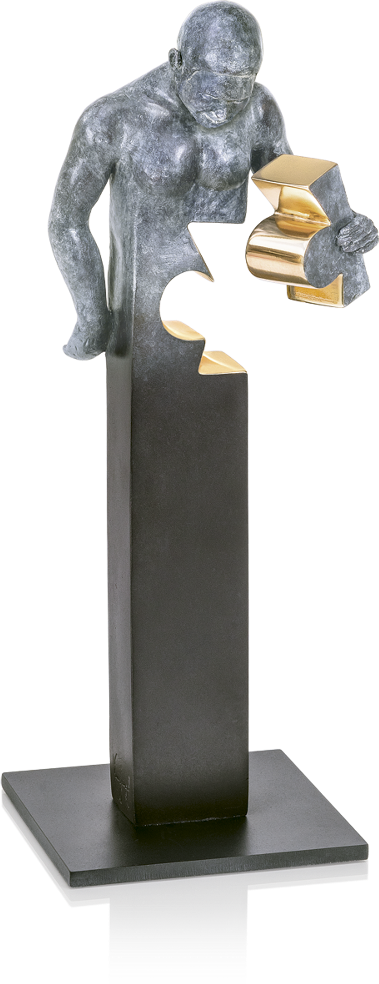 Bronzefigur Eureka von Annie Jungers