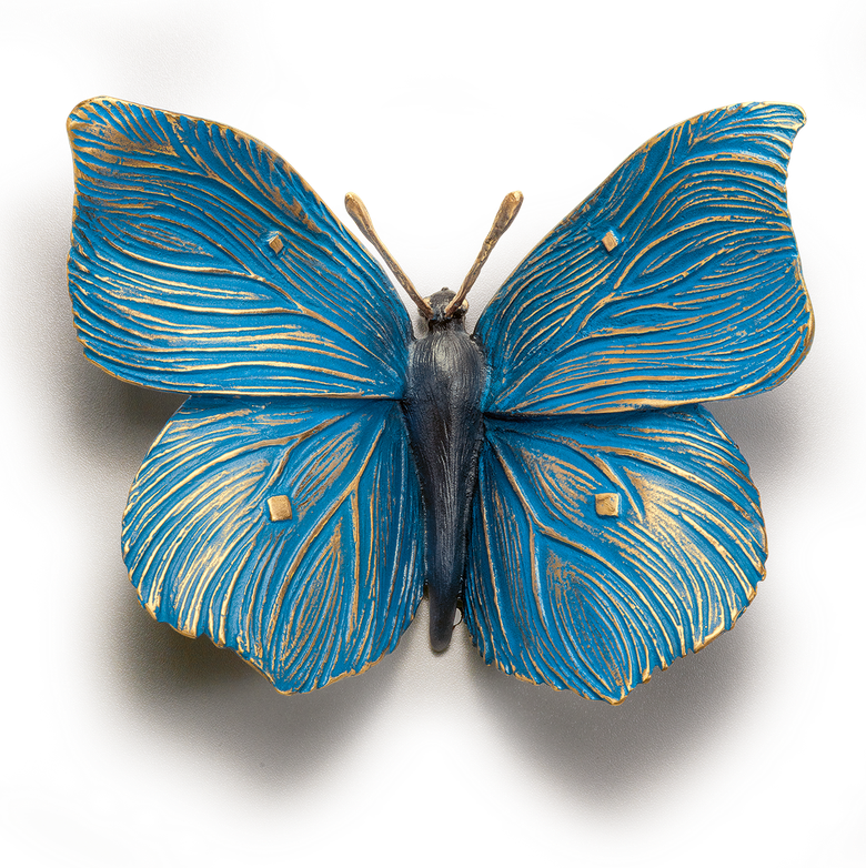Bronzeskulptur Schmetterling