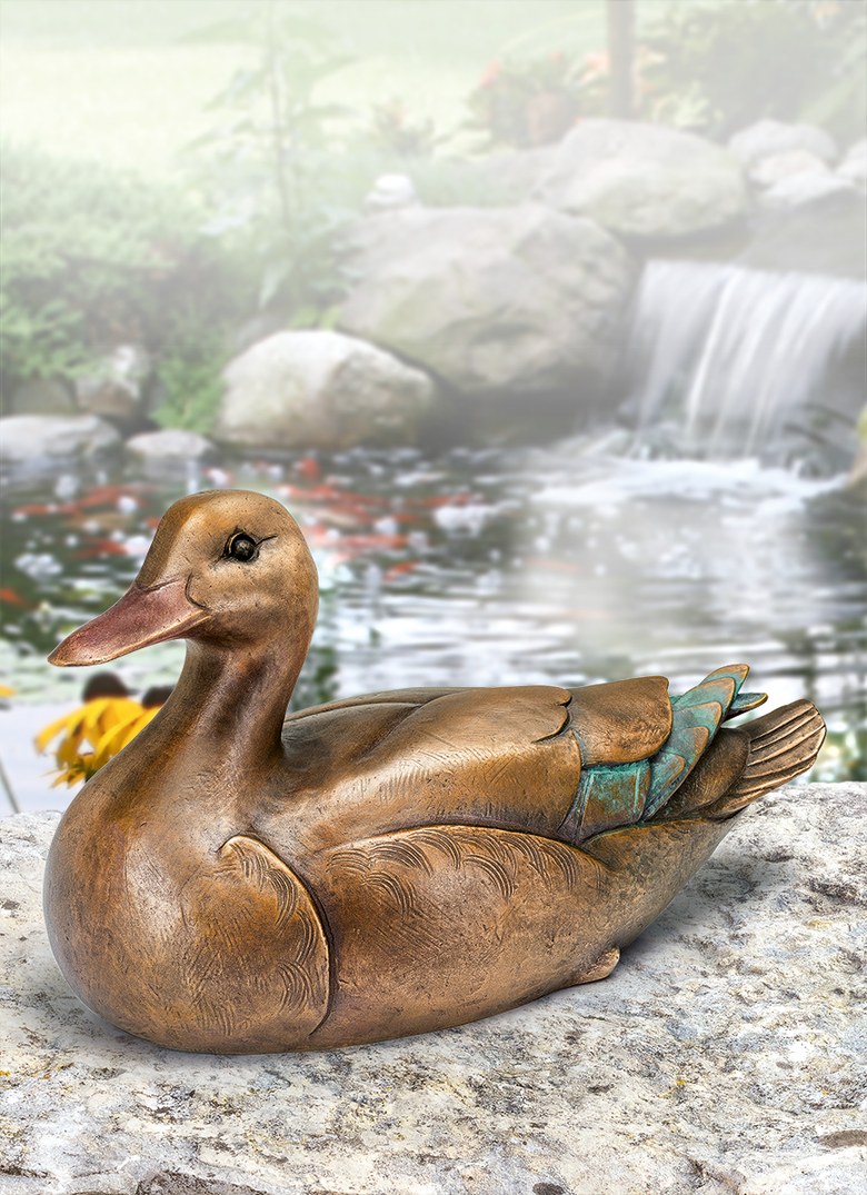 Bronzeskulptur Ente