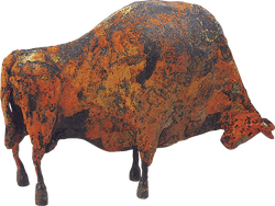 Bronzefigur Stier von Hermann Schwahn