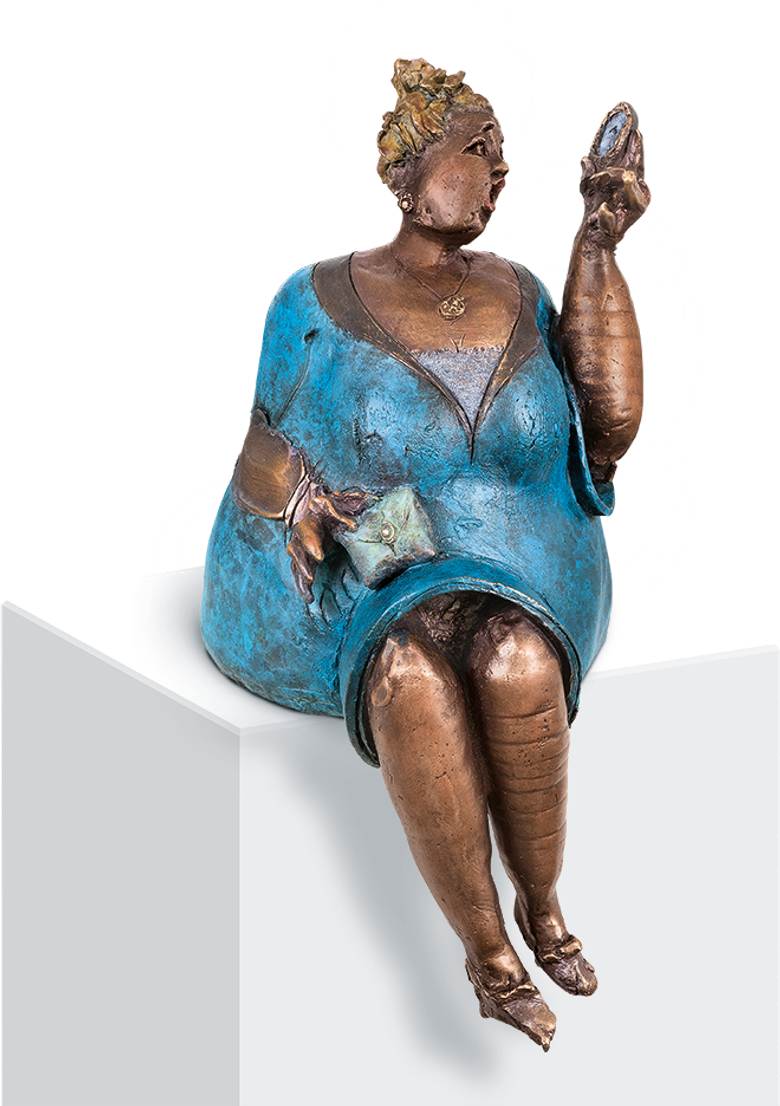 Bronzefigur Koketa von Eva Roucka