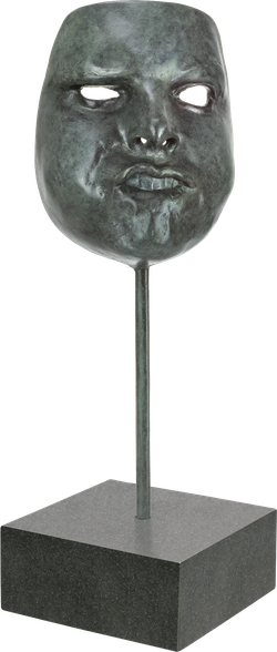 Bronzefigur Mask II von Veronika Psotková