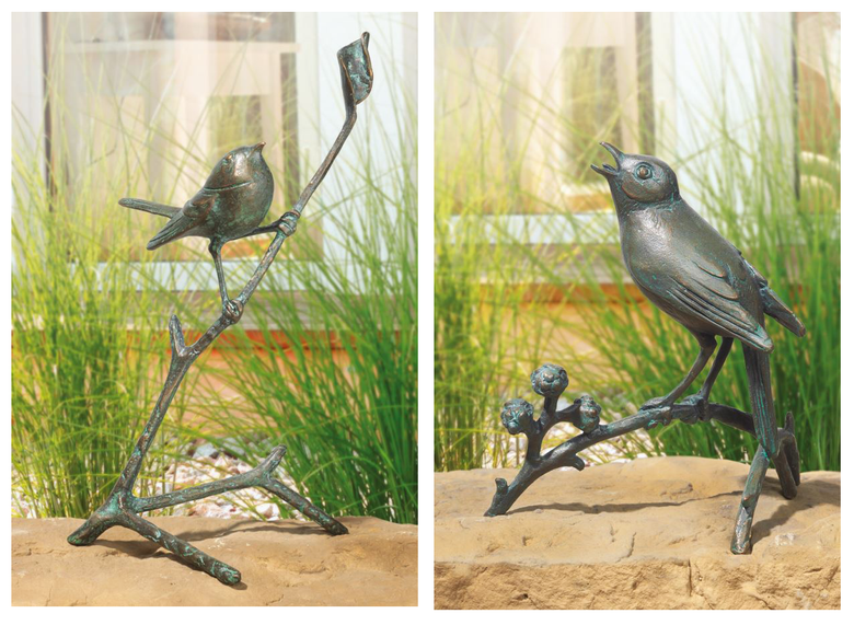 Bronzefigur Set "Gefiederte Freunde" von Atelier Strassacker