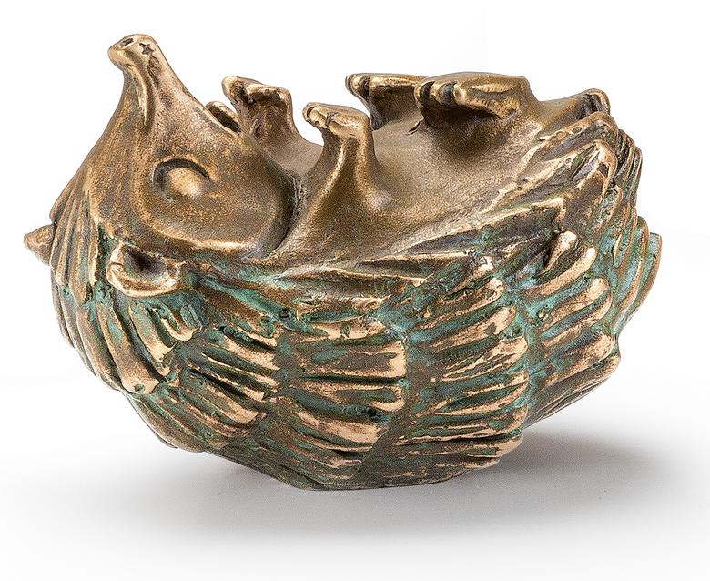 Bronzeskulptur Igel