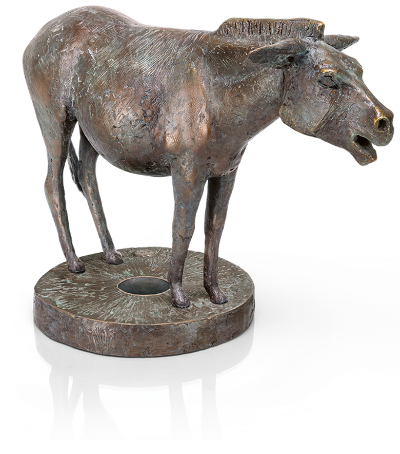 Bronzefigur Esel von Hans Nübold
