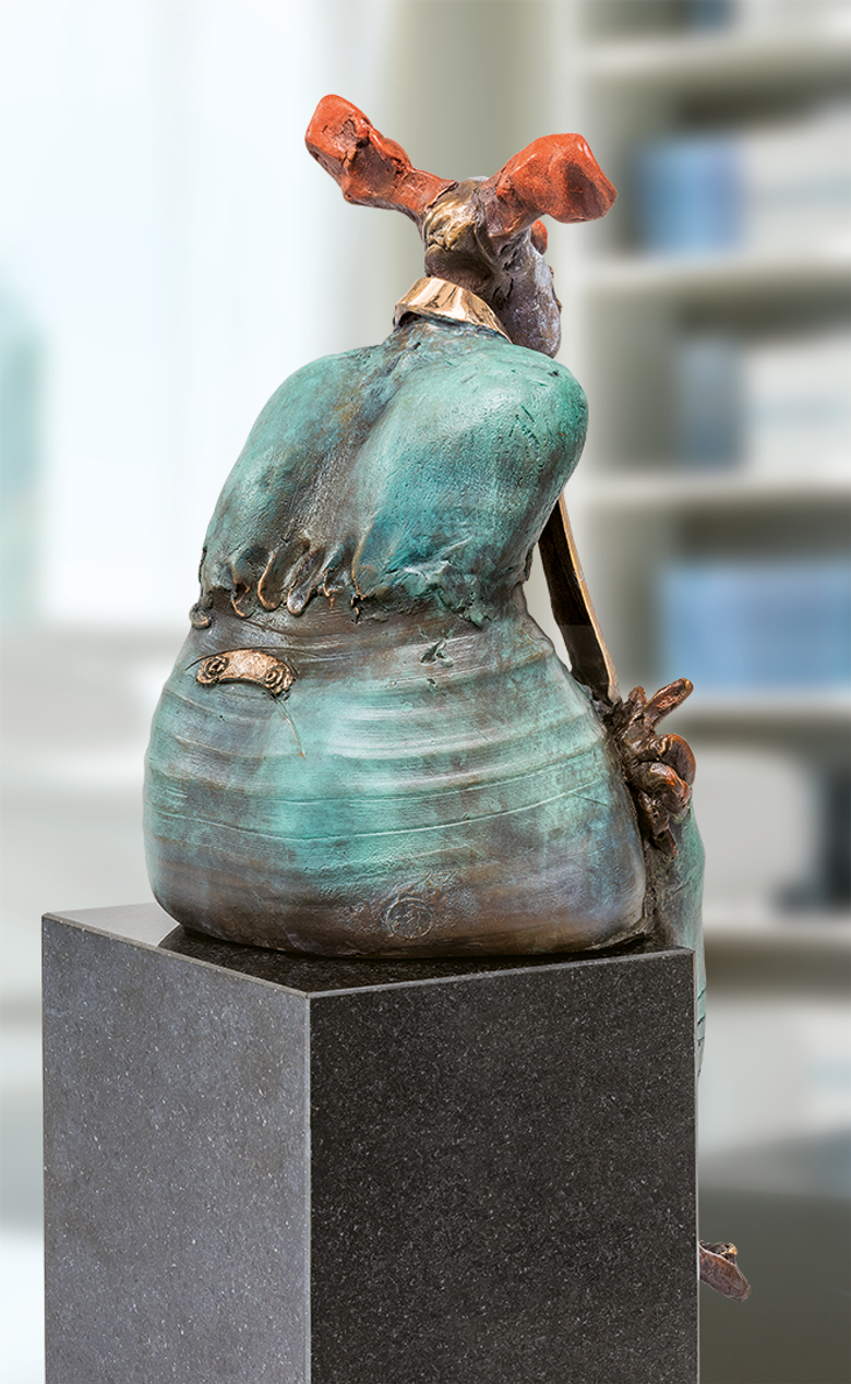 Bronzefigur Clown von Eva Roucka