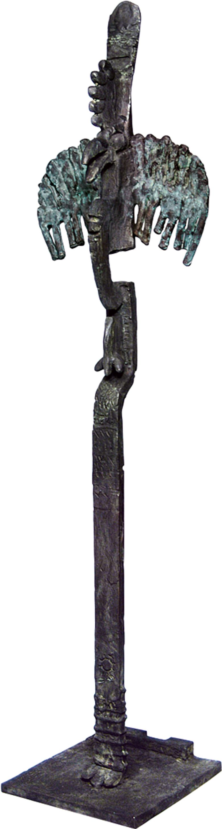 Bronzefigur Totem Anai, freistehend von Bettina  Scholl-Sabbatini