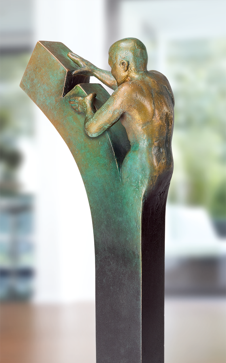 Bronzefigur Nichts ist unmöglich von Jungers