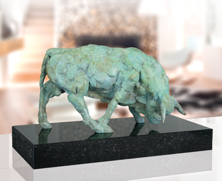 Bronzefigur Sonnen säen von Martin Pottgiesser