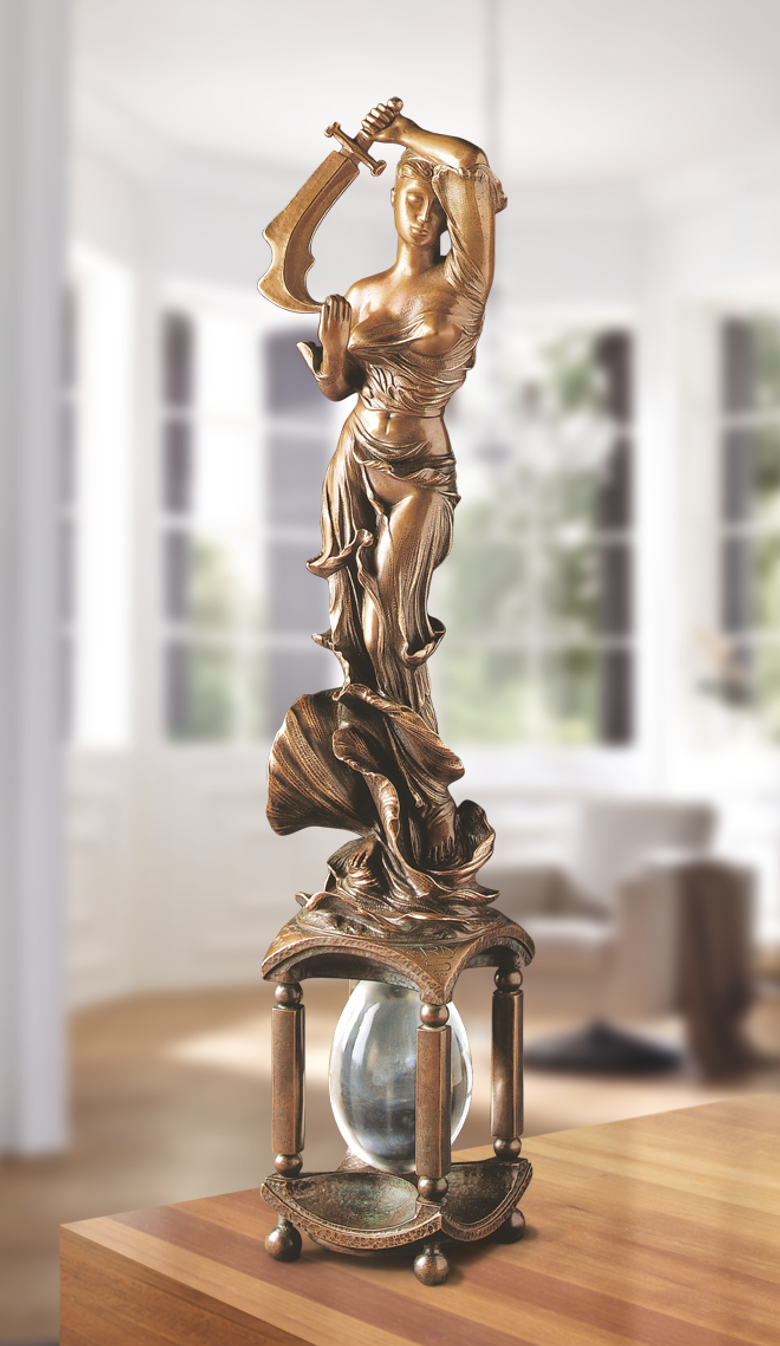 Bronzefigur Maria Prophetissa, hellbraun von Ernst Fuchs