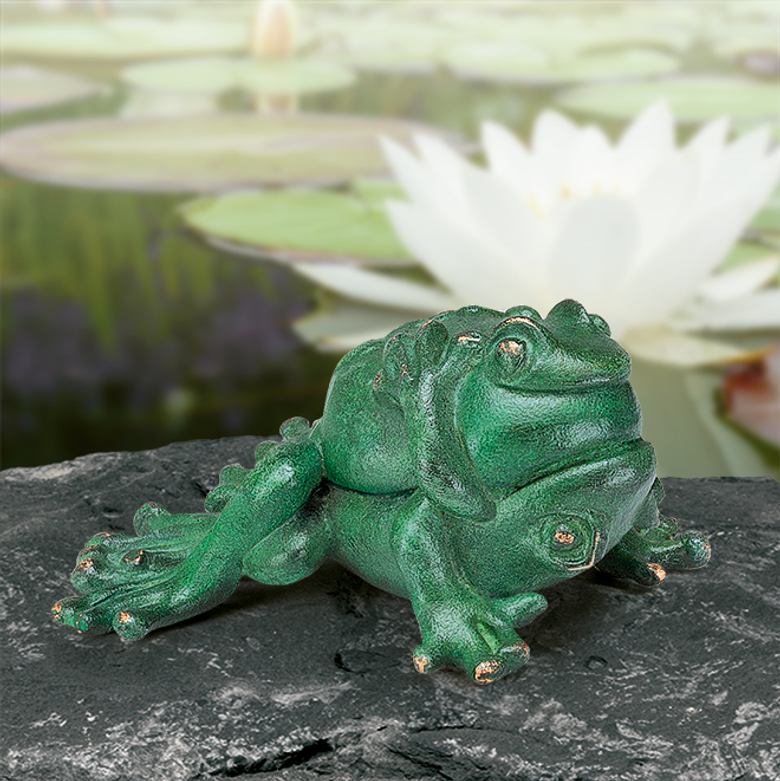 Bronzefigur Hochzeit der Laubfrösche 3 von Atelier Strassacker