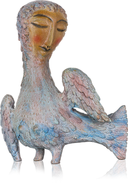 Bronzefigur Taubendame von Elya Yalonetski