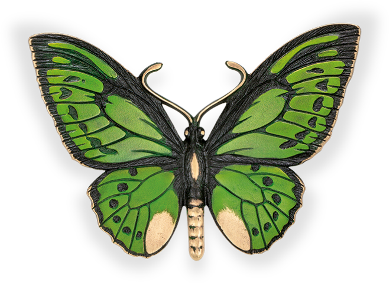 Bronzefigur «Vogelfalter» aus dem Atelier Strassacker