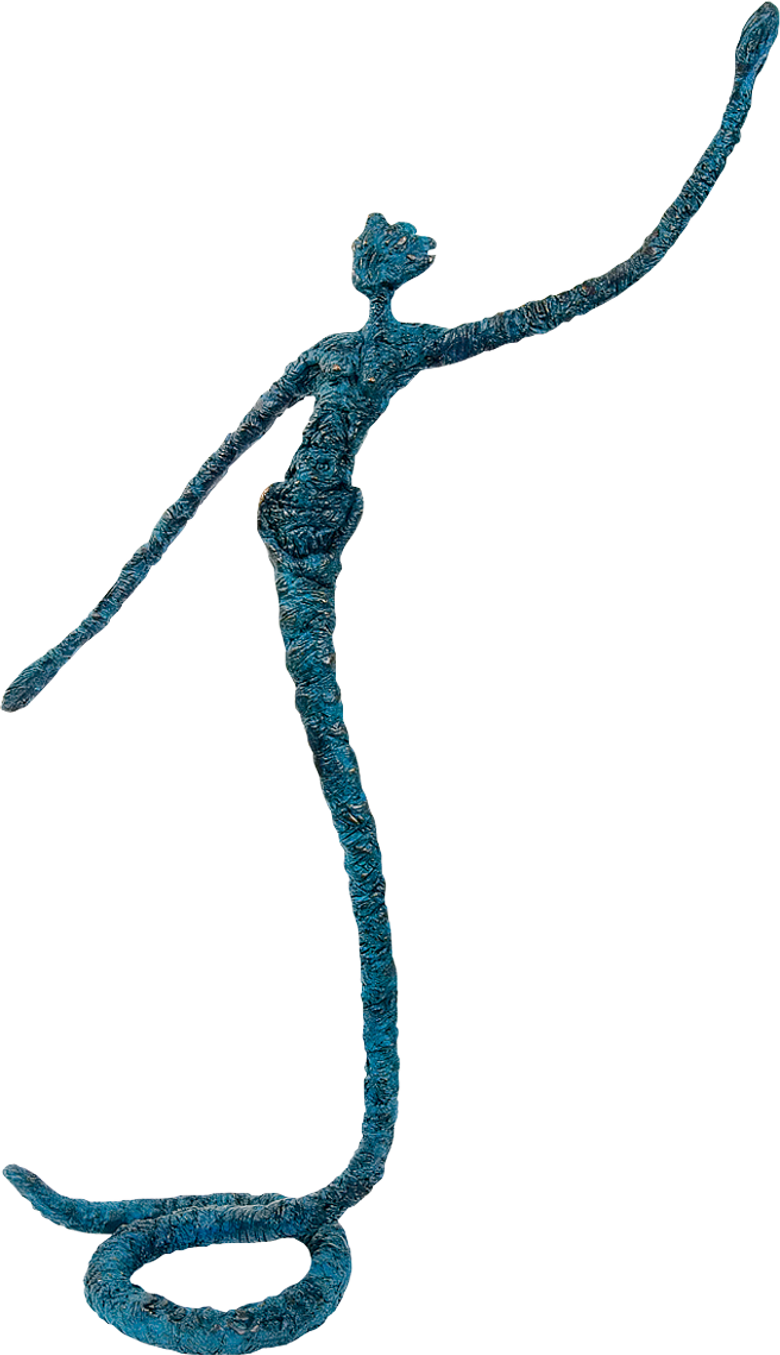 Bronzefigur Schlangentanz von Claudia Seidel