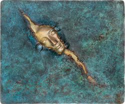 Bronzefigur Relief Metamorphose von Maria-Luise Bodirsky