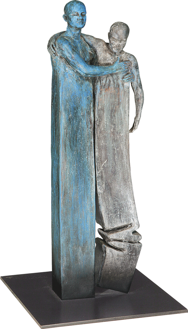 Bronzefigur Männerpaar von Annie Jungers