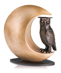 Bronzefigur Nachteule von Thomas Schöne