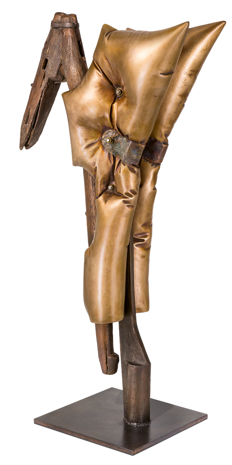 Bronzeskulptur - La Charrue Angélique 1