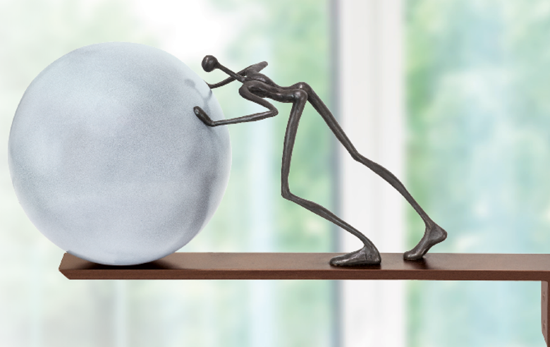 Bronzefigur Cliff von Patricia Losada Casanova