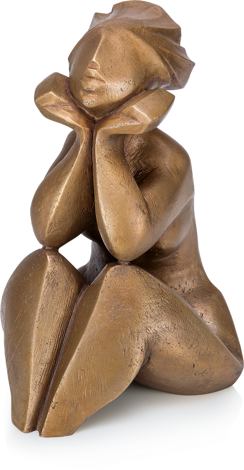 Bronzefigur Meditierende von Pepi Pescollderungg