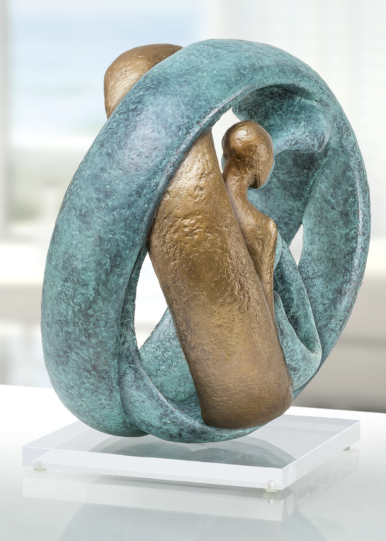 Bronzefigur Family II von Andrea Kraft