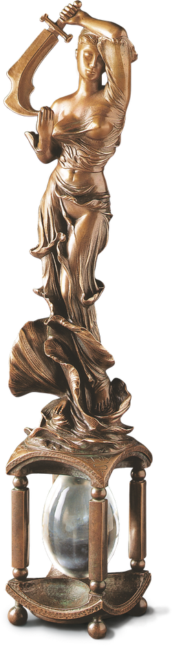 Bronzefigur Maria Prophetissa, hellbraun von Ernst Fuchs