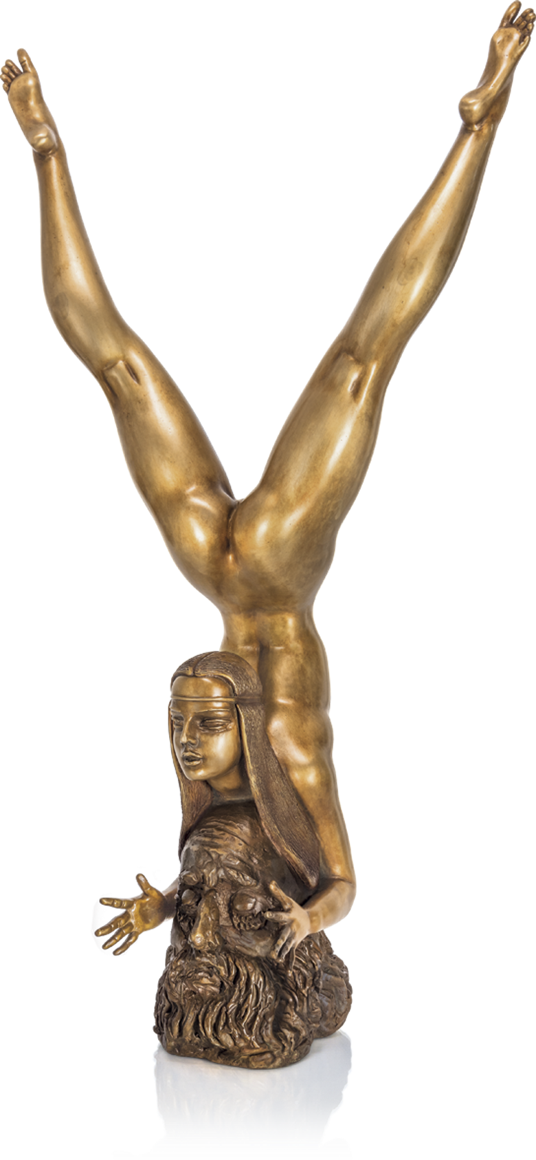 Bronzefigur Poet und Muse von Waldemar Schröder