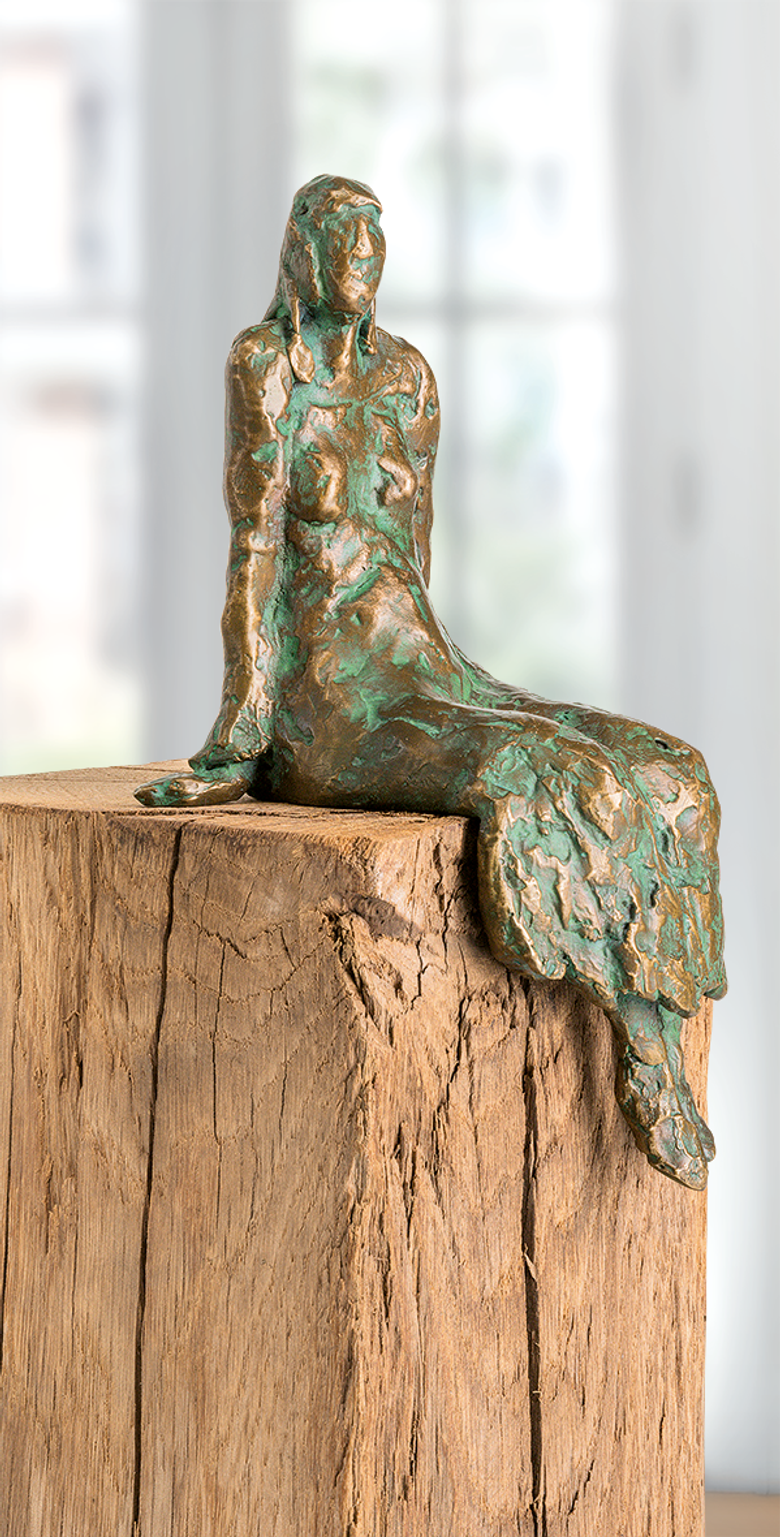 Bronzeskulptur-Stille