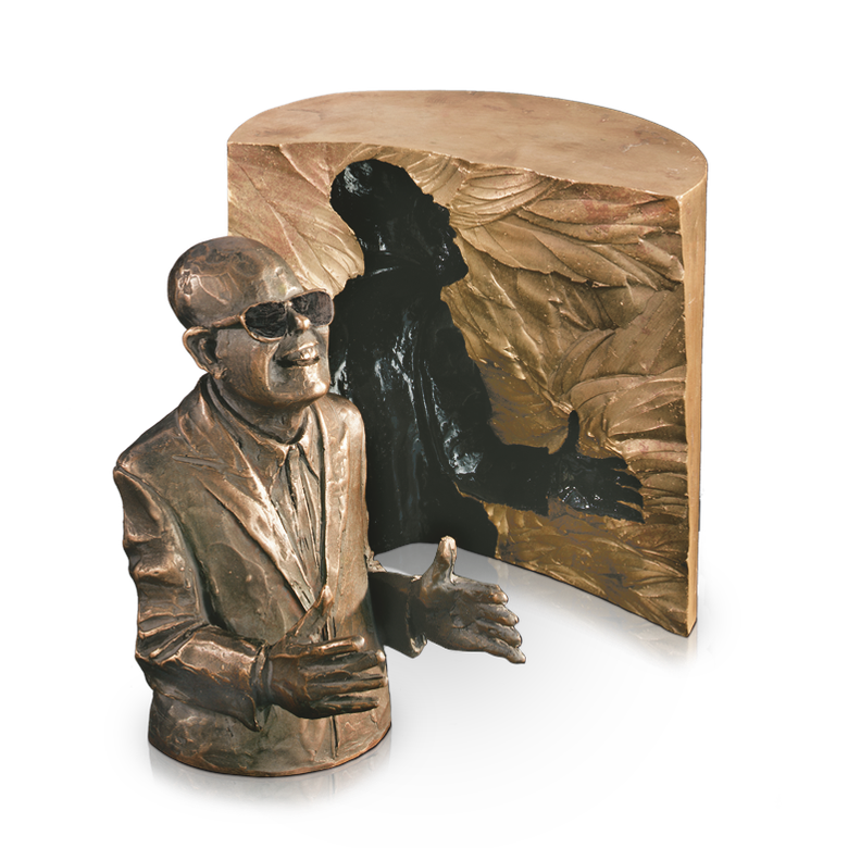 Bronzefigur Der Schwätzer von Guido Messer