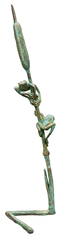 Bronzeskulptur Froesche