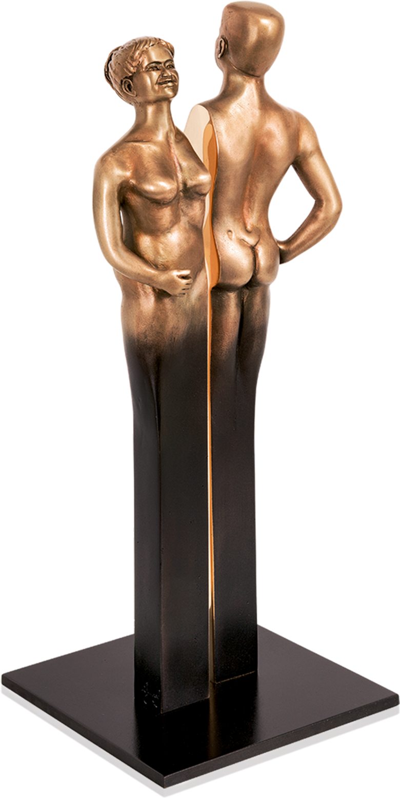 Bronzefigur Osmose von Annie Jungers