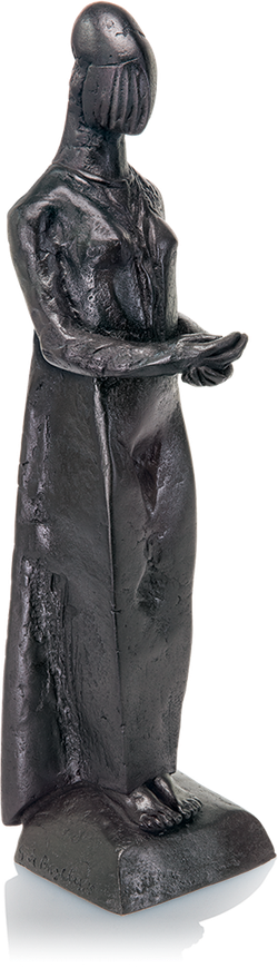 Bronzefigur Die Anbieterin von Giovanni de Angelis