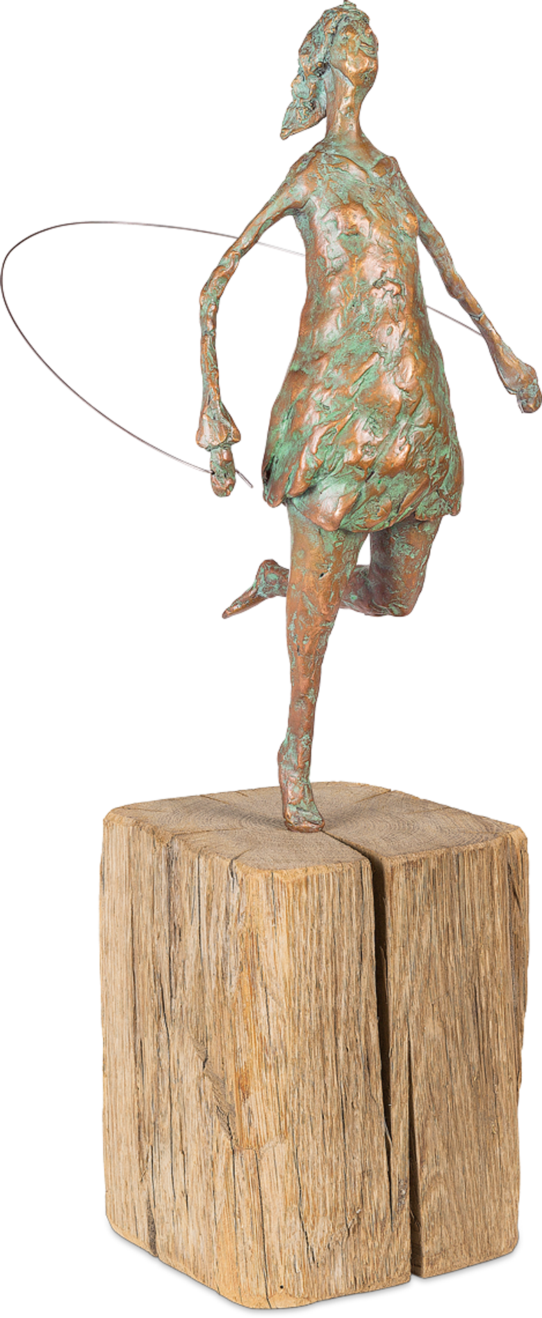 Bronzefigur Seilspringerin von Gudrun Rienhardt