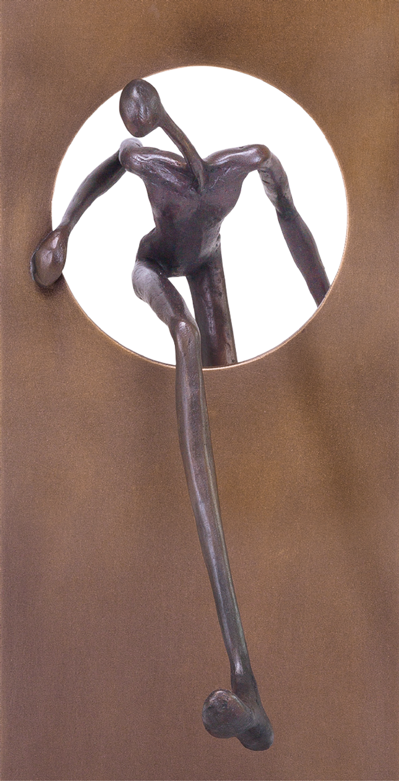 Bronzefigur Durchbruch von Patricia Losada Casanova