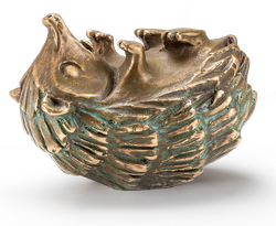 Bronzeskulptur Igel