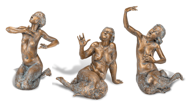 Bronzefigur-Set »3 Sirenen« von Pawel Andryszewski