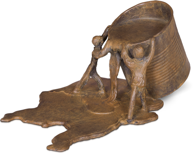 Bronzefigur Umwelt von Michel Favre