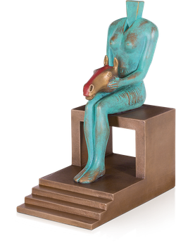 Bronzefigur Herzdame von Günther Stimpfl