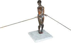 Bronzefigur Stabtanz von Martin Pottgiesser