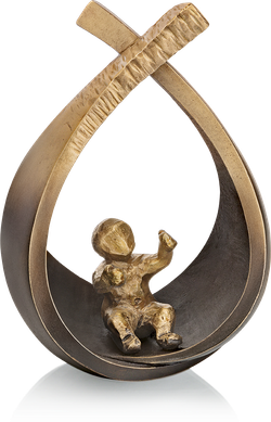 Bronzefigur «Geburt (1 Kind)» aus dem Atelier Strassacker