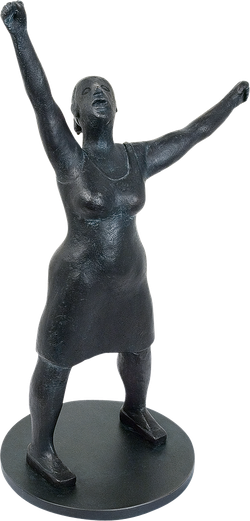 Bronzefigur Kleine Jubelnde von Ingrid Eva-Marie Mayer