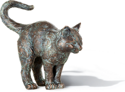 Bronzefigur Stehende Katze von Atelier Strassacker