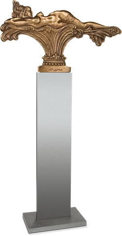 Bronzefigur Liegende Versuchung, Tischvariante von Ernst Fuchs