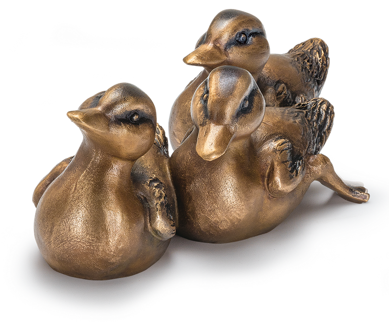 Bronzeskulptur Kükengruppe