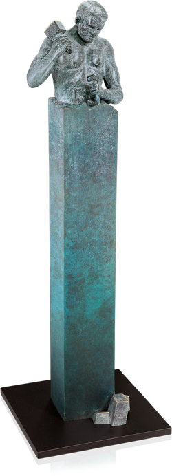 Bronzefigur Le Sage se faconne lui-même von Annie Jungers