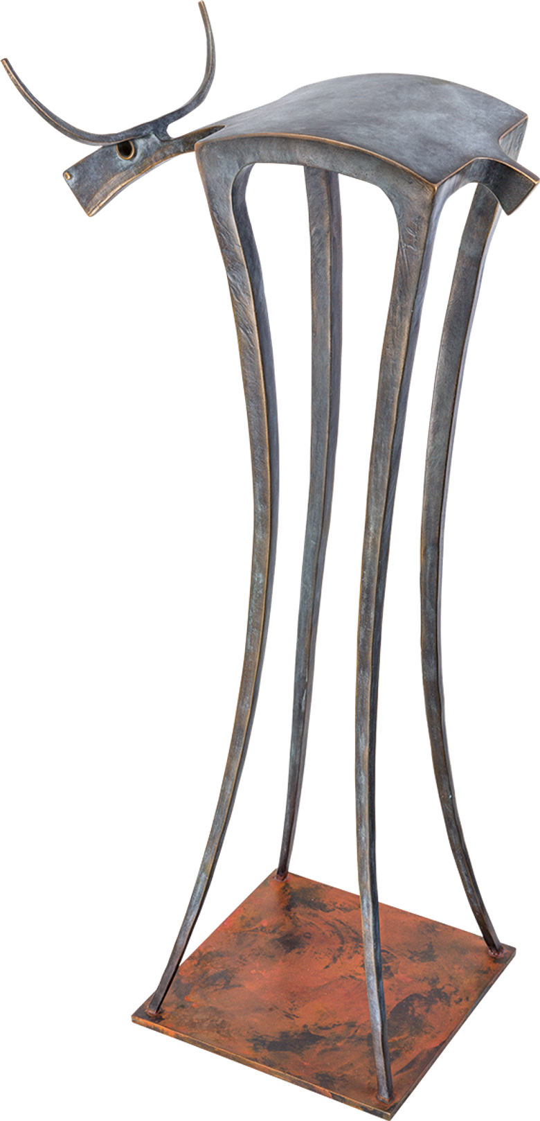 Bronzeskulptur-Bulle-Stier