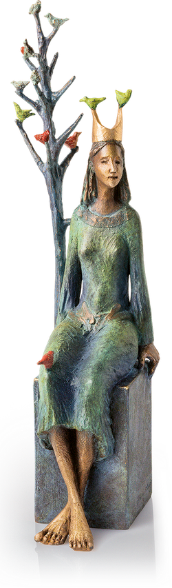 Bronzeskulptur-Prinzessin