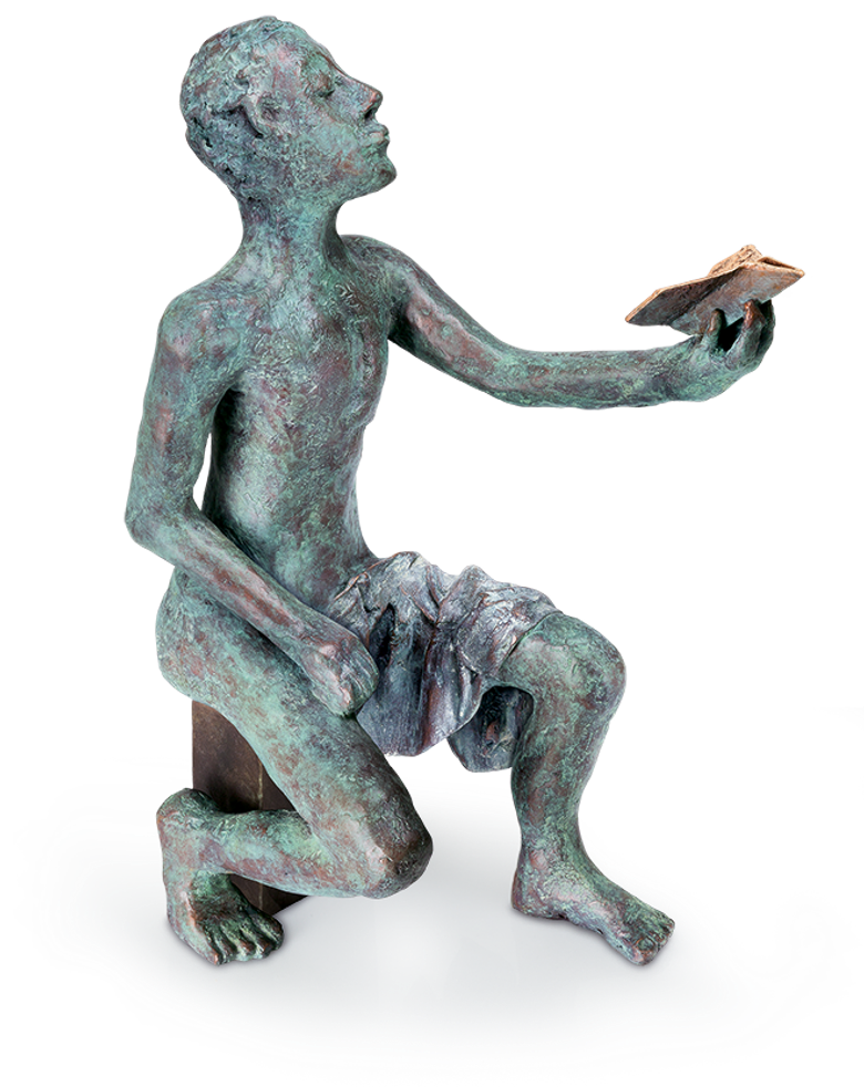 Bronzefigur Jasons Sohn von Anna K. Kleeberg